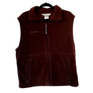 Columbia Men's Brown Sleeveless Full Zip Fleece Vest Size Medium